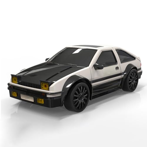GOUX 1/24 2.4G Mini RC Drift Car, Hochgeschwindigkeits 20km/h 4WD Drift Car Modell mit Lichtern steuerbar Zwei Geschwindigkeiten schaltbar RC Racing Geschenk (RTR Version) von GOUX