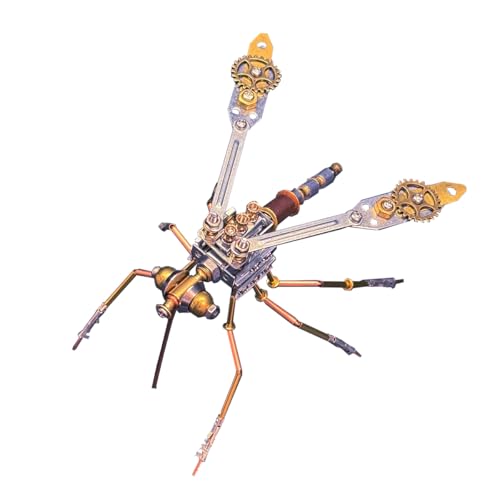 GOUX 3D Metall Mosquitoe Modell Bausatz, DIY Mechanische Insekten Modell Bausatz Schreibtisch Spielzeug Hobby Bausatz für Erwachsene Geschenk für Jugendliche (144PCS) von GOUX