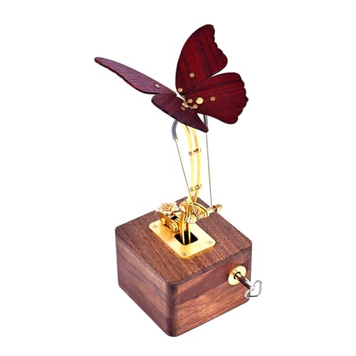 GOUX 3D Metall Schmetterling Puzzle für Erwachsene, Modell Bausatz, DIY Steampunk Montage Dynamisches Uhrwerk Box - Bausatz Version von GOUX