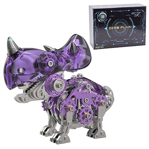 GOUX 3D Puzzle Modellbausatz, 3D Dinosaurier Puzzle 3D Metall Puzzle Erwachsene Metall 3D Modell, DIY Ornament Geschenke Mit 160 Stück für Erwachsene Kinder von GOUX