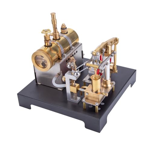 GOUX Dampfmaschine Modellbausatz, Dampfmaschine Bausatz Motor Modell, Externer Verbrennungsmotor Modellbau für Physik-Experimente Kinder und Technikbegeisterte (84PCS) von GOUX