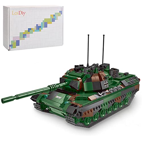 GOUX Militär Panzer Modell, Panzer Bausteine Modell Army Panzer Spielzeug, 1145 Klemmbausteine Panzer Bausatz Konstruktionsspielzeug für Kinder und Erwachsene von GOUX