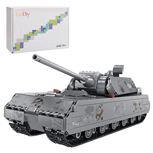GOUX Militär Panzer Modell, Panzer Bausteine Modell Army Panzer Spielzeug, 2127 Klemmbausteine Panzer Bausatz Konstruktionsspielzeug für Kinder und Erwachsene von GOUX