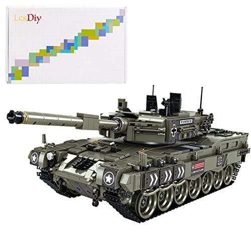 GOUX Militär Panzer Modell, Panzer Bausteine Modell Army Panzer Spielzeug, 898 Klemmbausteine Panzer Bausatz Konstruktionsspielzeug für Kinder und Erwachsene von GOUX