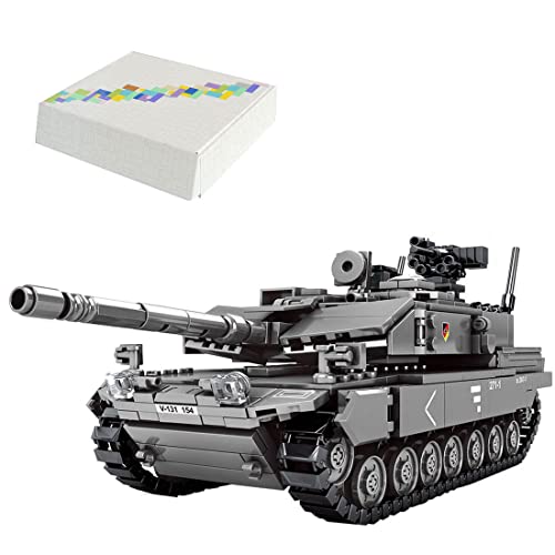GOUX Militär Panzer Modell, Panzer Bausteine Modell Army Panzer Spielzeug, 898 Klemmbausteine Panzer Bausatz Konstruktionsspielzeug für Kinder und Erwachsene von GOUX