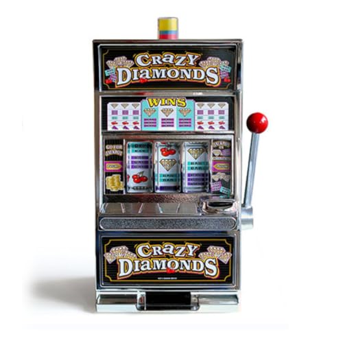 GOUX Mini Spielautomat Spielzeug, Slot Machine Spielautomaten Casino Spiele Münzautomat für Kinder und Erwachsene (Diamant-Version) von GOUX