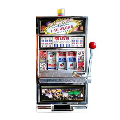 GOUX Mini Spielautomat Spielzeug, Slot Machine Spielautomaten Casino Spiele Münzautomat für Kinder und Erwachsene (Las Vegas Version) von GOUX