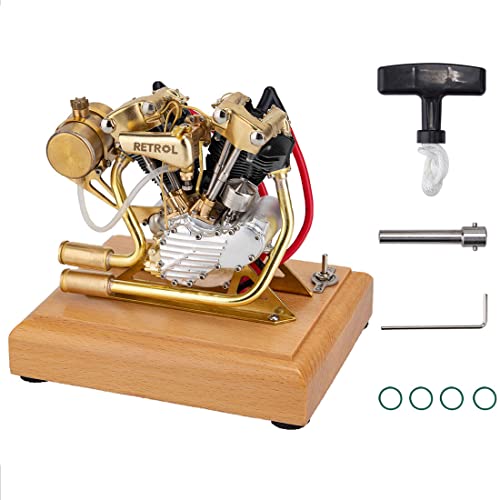 GOUX Motor Modellbausatz, Metall Benzin-Verbrennungsmotor Modellbau, OHV V-Twin Motor Bausatz 2 Zylinder Viertaktmotor, 4.2CC Mini Metall Motor Engine Kit für Technikbegeisterte GOUX Motor Modellbausatz, Metall Benzin-Verbrennungsmotor Modellbau, OHV V-Twin Motor Bausatz 2 Zylinder Viertaktmotor, 4.2CC Mini Metall Motor Engine Kit für Technikbegeisterte von GOUX