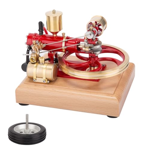 GOUX Motor Modellbausatz, Metall Verbrennungsmotor Modellbau, Motor Bausatz Einzeln Zylinder Viertaktmotor, 1.9CC Mini Metall Motor Engine Kit für Technikbegeisterte von GOUX