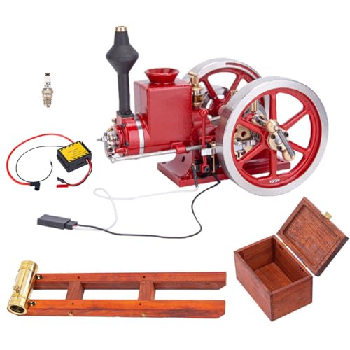 GOUX Motor Modellbausatz, Metall Verbrennungsmotor Modellbau, Motor Bausatz Mini Metall Motor Engine Kit für Technikbegeisterte（Assembliertes Set） von GOUX