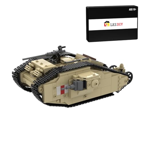 GOUX Panzer Bausteine Modell, 748 Teile Militär Panzer Modellbausatz Army Panzer Bausteine Bauset, Militärfahrzeug Tank Spielzeug von GOUX