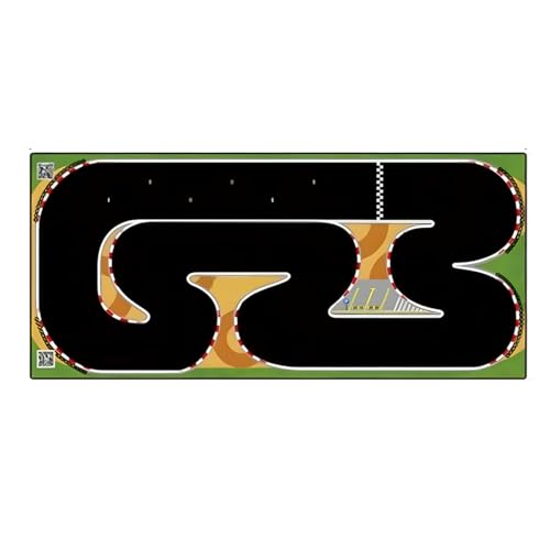 GOUX Rennstrecke für 1/32 1/43 1/64 1/76 Scale RC Auto Modell, Spielzeugauto Zubehör (160x90CM) von GOUX