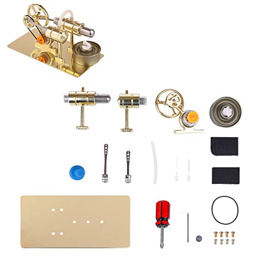 GOUX Stirlingmotor Modellbausatz, Stirling Engine Bausatz Stirlingmotor Modell, Externer Verbrennungsmotor Pädagogisches Spielzeug Geburtstagsgeschenk Technikbegeisterte von GOUX