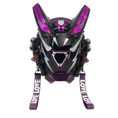 GOUX Tech Punk LED Maske für Männer, Cyber Future Punk Maske Mechanische Futuristische Punk Masken Helm Techwear Maske mit aufladbarem Rundlicht für Halloween Cosplay GOUX Tech Punk LED Maske für Männer, Cyber Future Punk Maske Mechanische Futuristische Punk Masken Helm Techwear Maske mit aufladbarem Rundlicht für Halloween Cosplay von GOUX