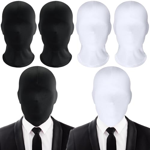 GOUYENG Kopfmaske,4 Stück Vollgesichtsmaske Halloween,Unisex Gesichtslose Maske,Maske Kopfmaske,für Halloween Karneval Party Cosplay Kostüm Accessoire von GOUYENG