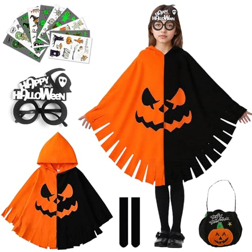 GOUYENG Kürbis Kostüm,Halloween Umhang,Kürbis Umhang,Halloween Kostüm Kinder,für Karneval,Fasching,Mottoparty,Halloween von GOUYENG