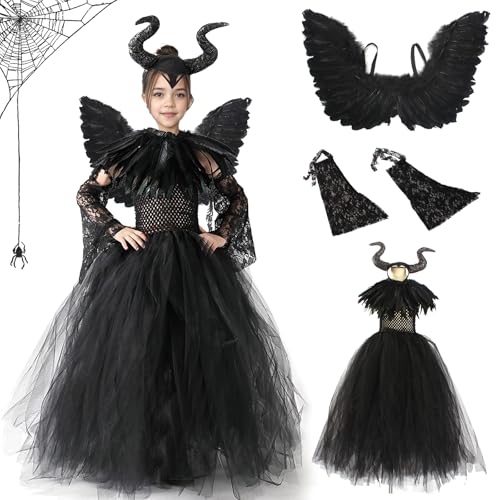 GOUYENG Maleficent Kostüm,Halloween Kostüm,Böse Königin Kostüm,Königin Hörner Teufel,für Karneval,Fasching,Mottoparty,Halloween GOUYENG Maleficent Kostüm,Halloween Kostüm,Böse Königin Kostüm,Königin Hörner Teufel,für Karneval,Fasching,Mottoparty,Halloween von GOUYENG