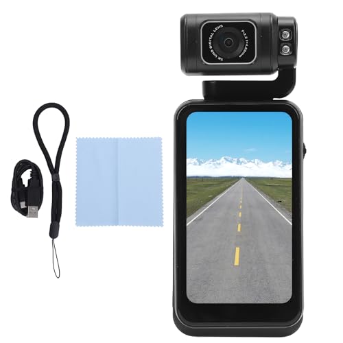 5K-Digitalvideokamera, 48 MP Kabellose Taschenvideokamera mit 3,5-Zoll-IPS-Rotations-Touchscreen, 10-fachem Digitalzoom, Serienbildaufnahme, für Reisesportarten 5K-Digitalvideokamera, 48 MP Kabellose Taschenvideokamera mit 3,5-Zoll-IPS-Rotations-Touchscreen, 10-fachem Digitalzoom, Serienbildaufnahme, für Reisesportarten von GOWENIC
