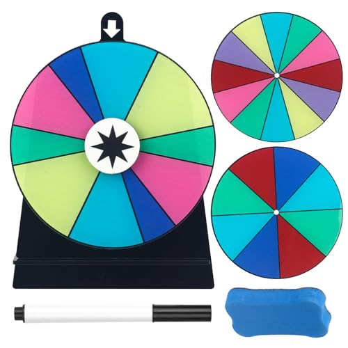 6 Inch Glücksrad Zum Drehen, Glücksrad Spielzeug mit Ständer, Glücksrad zum Selbstgestalten mit 3 Drehen, Abnehmbarer Glücksrad Spielzeug, Tisch-Roulette-Spinner Spinning Prize Wheel für Karneval 6 Inch Glücksrad Zum Drehen, Glücksrad Spielzeug mit Ständer, Glücksrad zum Selbstgestalten mit 3 Drehen, Abnehmbarer Glücksrad Spielzeug, Tisch-Roulette-Spinner Spinning Prize Wheel für Karneval von GOWTX