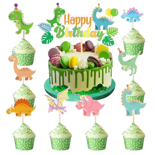 GOZINA 33 Stück Dino Kuchen Deko,Dino Geburtstag Deko Muffin Deko, Dino Tortendeko, Dino Deko Kuchen Dino Muffinförmchen, Tortendeko Dinosaurier für Kinder Geburtstag Party GOZINA 33 Stück Dino Kuchen Deko,Dino Geburtstag Deko Muffin Deko, Dino Tortendeko, Dino Deko Kuchen Dino Muffinförmchen, Tortendeko Dinosaurier für Kinder Geburtstag Party von GOZINA