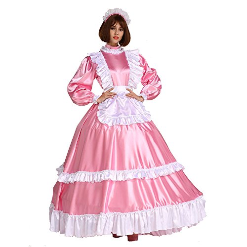 GOceBaby Sissi Zofen Abschließbar Satén Lange Rosa Kleid Kostüm Krause Stil (XL) von GOceBaby