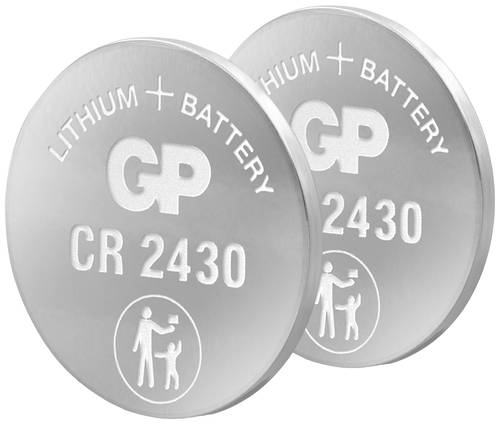 GP Batteries Knopfzelle CR 2430 3V 2 St. 300 mAh Lithium GPCR2430STD411C2 von GP Batteries