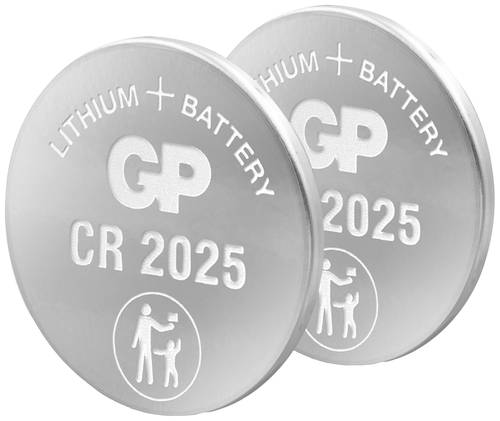 GP Batteries Knopfzelle CR 2025 3V 2 St. Lithium GPCR2025 von GP Batteries