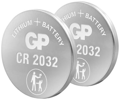 GP Batteries Knopfzelle CR 2032 3V 2 St. Lithium GPCR2032 von GP Batteries