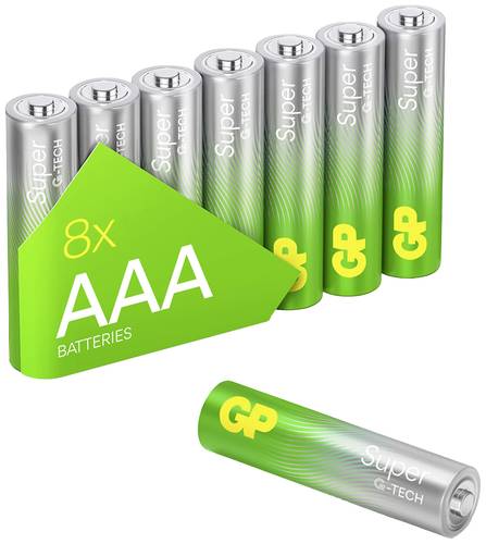 GP Batteries Super Micro (AAA)-Batterie Alkali-Mangan 1.5V 8St. von GP Batteries