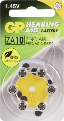 GP Batteries Knopfzelle ZA 10 1.4V 6 St. 90 mAh Zink-Luft GPZA10F145C6 von GP Batteries