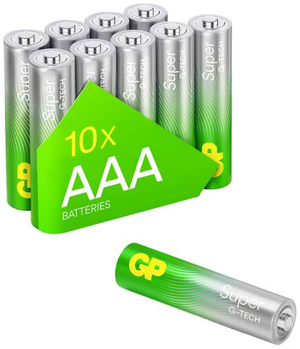 GP Batteries Super Micro (AAA)-Batterie Alkali-Mangan 1.5V 10St. von GP Batteries