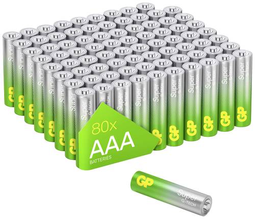 GP Batteries Super Micro (AAA)-Batterie Alkali-Mangan 1.5V 80St. von GP Batteries