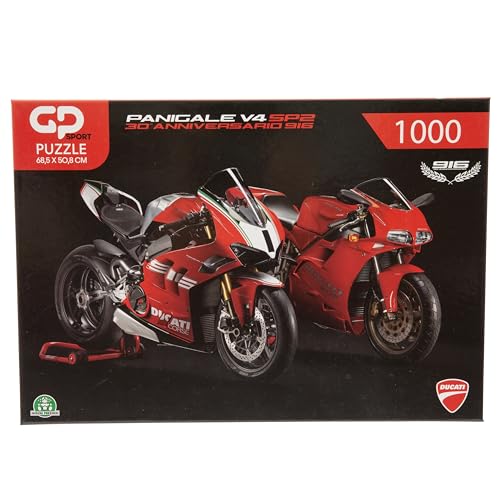 GP Moto Sport Ducati 916 2D Puzzle – 1000 Teile, hochdetaillierte Kunstwerke, ideal für Sammler, Ducati-Fans und Motorrad-Enthusiasten – 68,5 x 50,8 cm von GP Sport