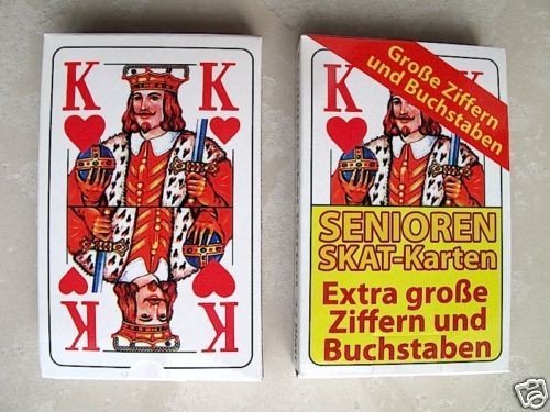 Senioren Skat 2er Spielkarten-Set 2x32 Blatt große Ziff von GP TONER