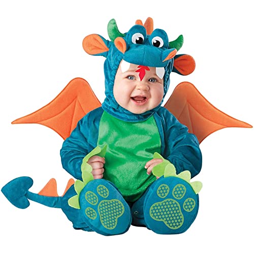 GPLOPEEY Baby Halloween Strampler Cartoon Dinosaurier Hummer Erscheinungsbild Tier Strampler Neugeborenes Baby Cosplay Kostüme (02 Green, 6-12 Months) von GPLOPEEY