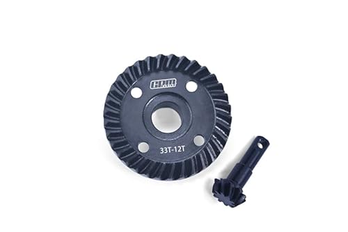 40Cr Steel Diff Bevel Gear 33T & Pinion Gear 12T for Traxxas 1:10 TRX-4 / TRX-6 RC Crawler Upgrade Parts von GPM Racing
