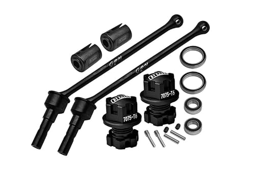 4140 Carbon Steel Front Or Rear Extend Cvd Drive Shaft (110mm) with Aluminium 7075 Alloy Wheel Lock & Hex Claw for Traxxas 1/10 Maxx with WideMAXX Monster Truck 89086-4 Upgrades - Black von GPM Racing