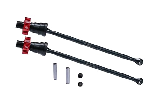 4140 Medium Carbon Steel Front Or Rear Driveshaft with 7075 Aluminium Alloy Hex for Traxxas 1:5 X Maxx 8S Monster Truck 77086-4 / X Maxx Ultimate 8S Monster Truck 77097-4 Upgrades - Red von GPM Racing
