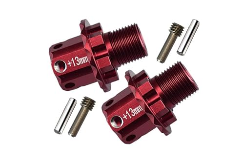 Aluminium 13mm Hex Adapters for Traxxas 1/8 4WD Sledge Monster Truck 95076-4 - 6Pc Set Red Aluminium 13mm Hex Adapters for Traxxas 1/8 4WD Sledge Monster Truck 95076-4 - 6Pc Set Red von GPM Racing