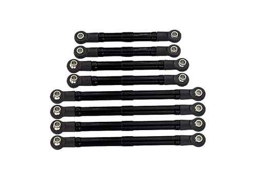 Aluminium 6061-T6 Adjustable Tie Rods Linkage for Traxxas 1:18 TRX4M Ford Bronco Crawler 97074-1 / TRX4M Land Rover Defender 97054-1 Upgrades - Black Aluminium 6061-T6 Adjustable Tie Rods Linkage for Traxxas 1:18 TRX4M Ford Bronco Crawler 97074-1 / TRX4M Land Rover Defender 97054-1 Upgrades - Black von GPM Racing