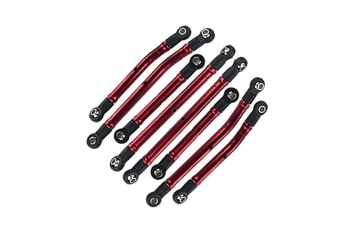 Aluminium 6061-T6 High Clearance Adjustable Links Tie Rod Linkages for Traxxas 1:18 TRX4M Ford Bronco Crawler 97074-1 / TRX4M Land Rover Defender 97054-1 Upgrades - Red Aluminium 6061-T6 High Clearance Adjustable Links Tie Rod Linkages for Traxxas 1:18 TRX4M Ford Bronco Crawler 97074-1 / TRX4M Land Rover Defender 97054-1 Upgrades - Red von GPM Racing
