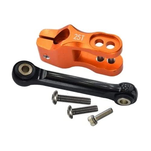 Aluminium 6061-T6 Servo Horn with Tie Rods for Traxxas Unlimited Desert Racer UDR 4X4 85076-4 - 5Pc Set Orange von GPM Racing
