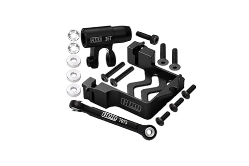 Aluminium 6061-T6 Servo Mount + Tie Rod + 25T Servo Horn Set for 1:5 Traxxas X Maxx 6S / X Maxx 8S / XRT 8S Monster Truck Upgrades - Black Aluminium 6061-T6 Servo Mount + Tie Rod + 25T Servo Horn Set for 1:5 Traxxas X Maxx 6S / X Maxx 8S / XRT 8S Monster Truck Upgrades - Black von GPM Racing