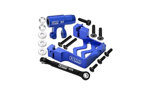 Aluminium 6061-T6 Servo Mount + Tie Rod + 25T Servo Horn Set for 1:5 Traxxas X Maxx 6S / X Maxx 8S / XRT 8S Monster Truck Upgrades - Blue Aluminium 6061-T6 Servo Mount + Tie Rod + 25T Servo Horn Set for 1:5 Traxxas X Maxx 6S / X Maxx 8S / XRT 8S Monster Truck Upgrades - Blue von GPM Racing
