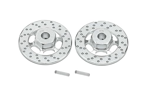 Aluminium 7075 +1mm Hex with Brake Disk for Traxxas 1:10 Ford GT 4-TEC 2.0 83056-4/4-TEC 3.0 Corvette STINGARY 93054-4 Upgrade Parts - Silver von GPM Racing