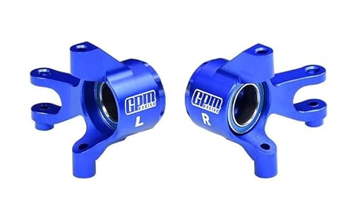 Aluminium 7075 Alloy Front Steering Blocks with Oversize Bearing for Traxxas 1/16 Mini Maxx 4WD RTR Brushless Monster Truck 107154-1 Upgrades - Blue von GPM Racing