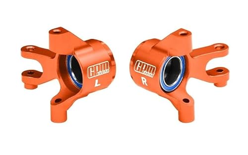 Aluminium 7075 Alloy Front Steering Blocks with Oversize Bearing for Traxxas 1/16 Mini Maxx 4WD RTR Brushless Monster Truck 107154-1 Upgrades - Orange von GPM Racing