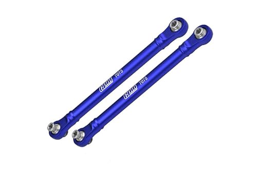 Aluminium 7075 Alloy Front Steering Toe Links for Traxxas 1/8 4WD Maxx Slash 6S-102076-4/1:10 4WD Maxx-89076-4/1:10 Maxx with WideMAXX-89086-4 Monster Truck Upgrades - Blue von GPM Racing
