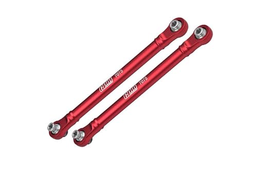 Aluminium 7075 Alloy Front Steering Toe Links for Traxxas 1/8 4WD Maxx Slash 6S-102076-4/1:10 4WD Maxx-89076-4/1:10 Maxx with WideMAXX-89086-4 Monster Truck Upgrades - Red Aluminium 7075 Alloy Front Steering Toe Links for Traxxas 1/8 4WD Maxx Slash 6S-102076-4/1:10 4WD Maxx-89076-4/1:10 Maxx with WideMAXX-89086-4 Monster Truck Upgrades - Red von GPM Racing