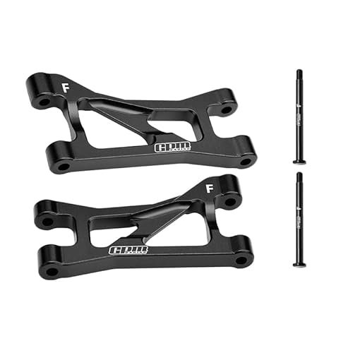 Aluminium 7075 Alloy Front Upper Suspension Arms for Traxxas 1/16 Mini Maxx 4WD RTR Brushless Monster Truck 107154-1 Upgrades - Black von GPM Racing